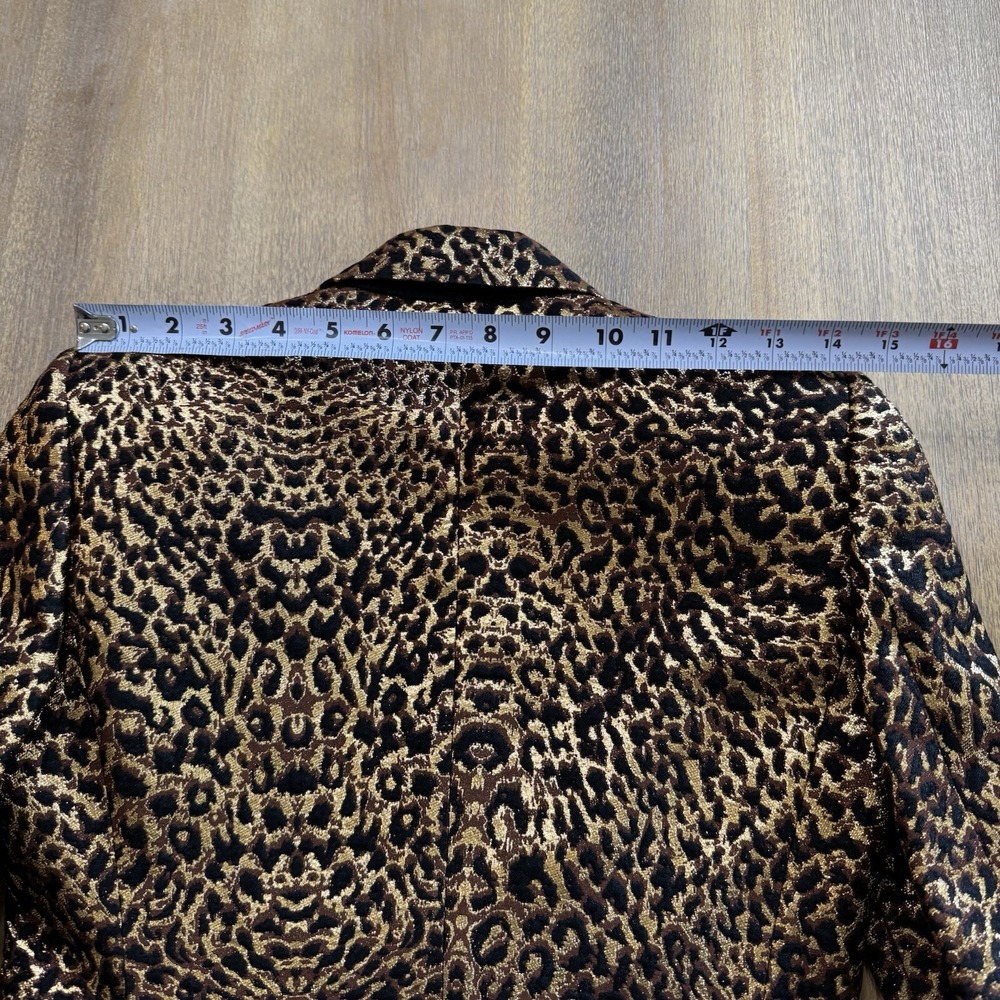 Dsquared2 Runway Tuxedo Blazer Leopard Brocade Metallic US 2, XS - Picture 10 of 16